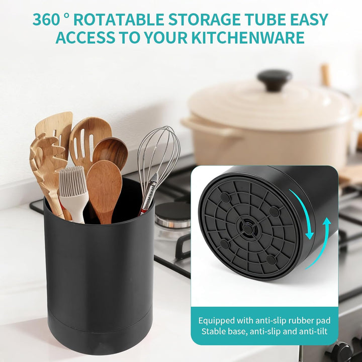 OUKENS Utensilienhalter Küche, Küchenutensilienhalter, 360 Grad drehbar Drehbar Küchencontainer Uten
