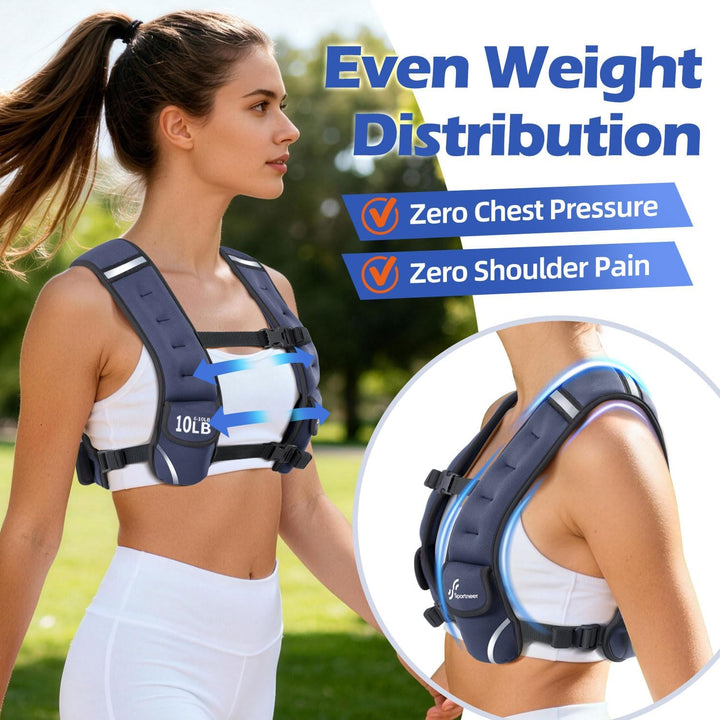 Sportneer Verstellbare Gewichtsweste für Damen Laufweste, 2,7-4,5kg/ 4,5-8,16kg Gewichtsweste für Kr