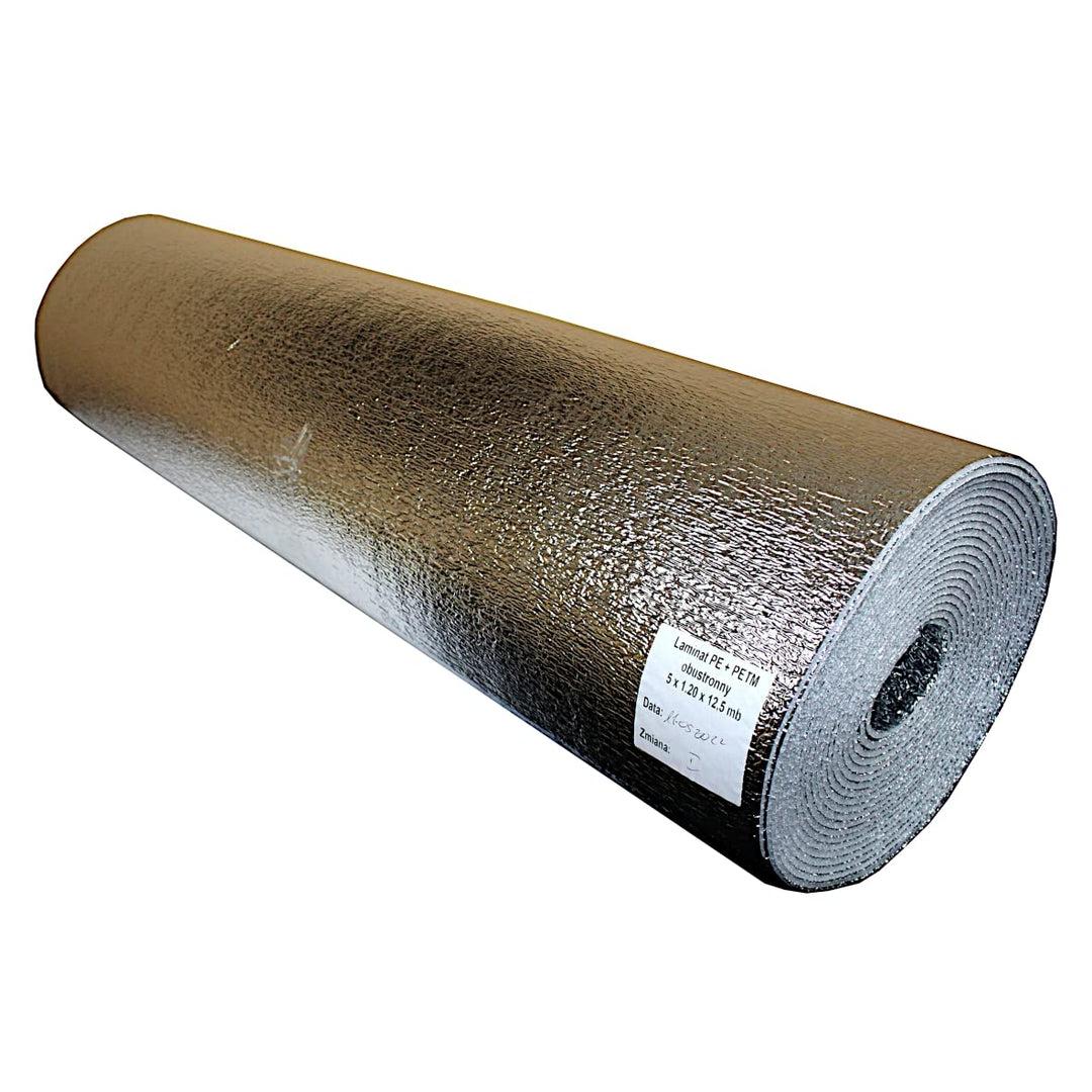 Wkret-Met FD PLUS 1,2x12,5m = 15qm Metallisierte Polysterfolie (MPET) + EPE-Schaum (EPE) Dreischicht