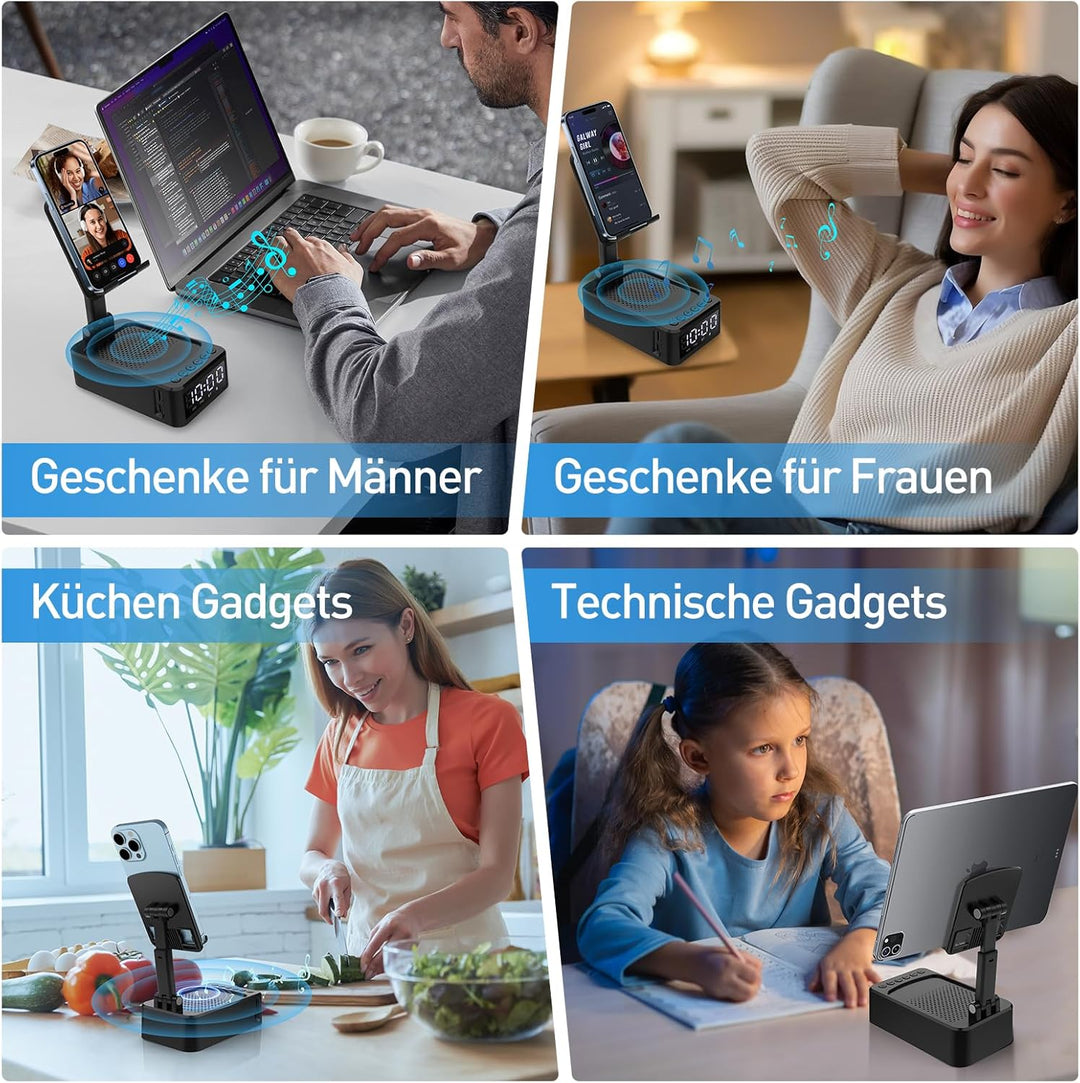ZOOI Geschenke für Männer Weihnachten Geschenke für Papa, Bluetooth Lautsprecher mit Handyständer, G