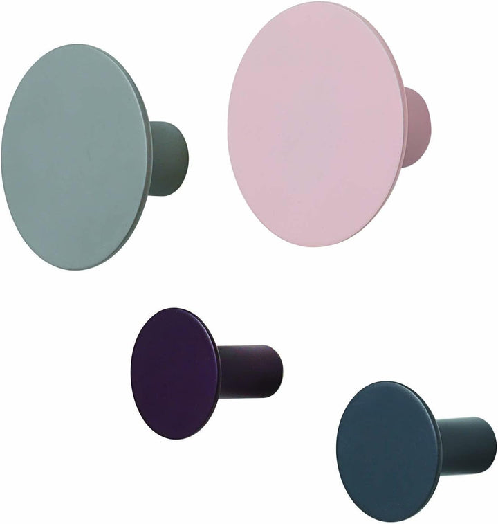 blomus -PONTO- Wandhaken 4er Set in modernen Trendfarben, stilvolles Wohnaccessoire, Kleiderhaken, h