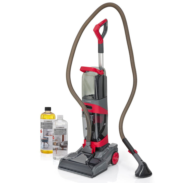 CLEANmaxx AquaStream Plus DUO Teppichreiniger | 3in1 Bodenreiniger für Teppich, Hartböden & als Pols