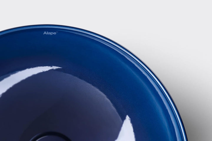 Alape˘ Waschschale, Waschbecken, Deep Blue, aus emailliertem Stahl, hygienische Oberfläche, rund Ø 3