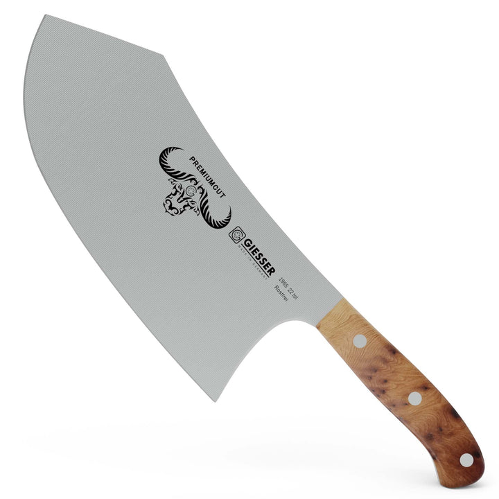 GIESSER seit 1776 - Made in Germany - Küchenbeil 22 cm Tree of Life, PremiumCut Butcher No 1, Hackme