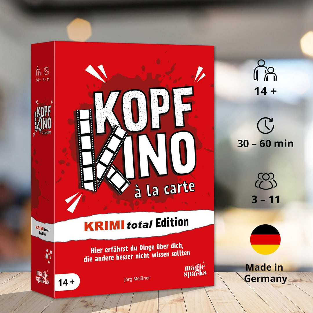 Generisch Kopfkino à la Carte - KRIMI total Edition, Partyspiel, 3-11 Mitspieler