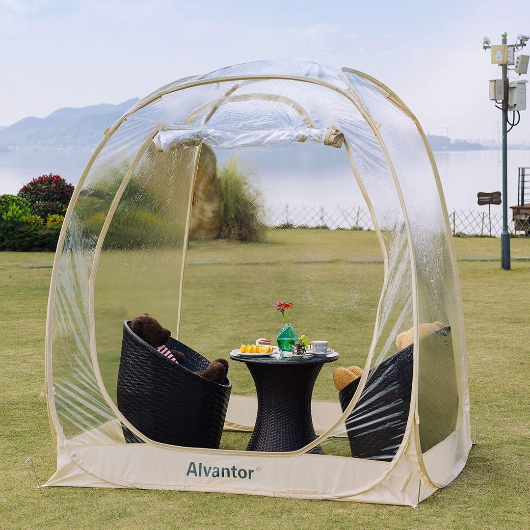 Alvantor Pop-Up-Bubble-Zelt, Instant Iglu-Zelt für 2 bis 3 Personen, Sichtschutzhaus für Terrasse, g