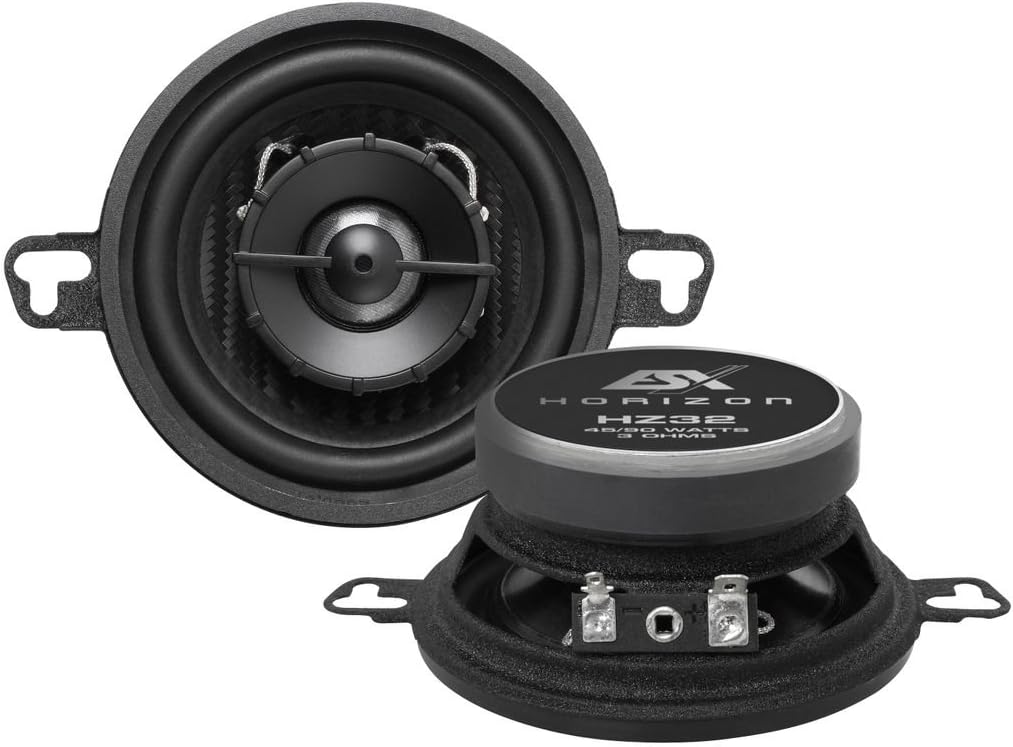 Lautsprecher Einbauset passend mit ESX HZ32 87 mm 2-Wege Koax Horizon HZ 32 8,7cm Auto Einbauzubehör