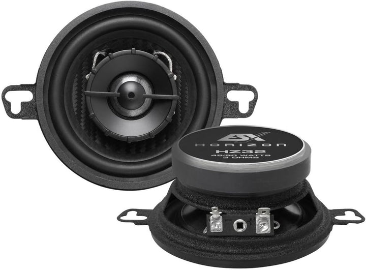 Lautsprecher Einbauset passend mit ESX HZ32 87 mm 2-Wege Koax Horizon HZ 32 8,7cm Auto Einbauzubehör