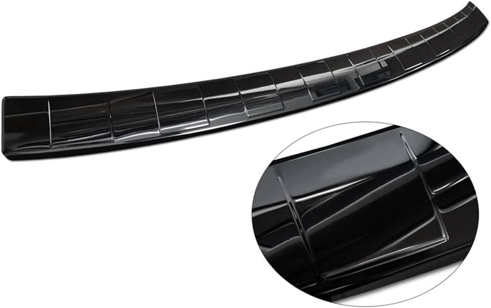 Avisa Spiegelschwarz Edelstahl Heckstossstangenschutz kompatibel mit Ford Kuga III ST-Line/Hybrid/Vi