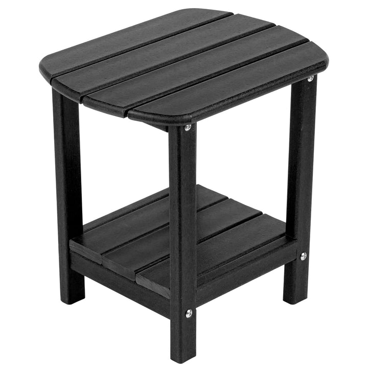 NALONE Adirondack Beistelltisch 16,5" Outdoor-Beistelltisch HDPE Kunststoff Doppelter Adirondack Kle