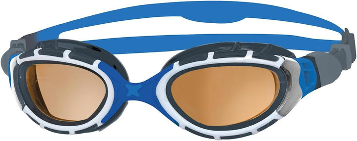 Zoggs Unisex Predator Flex Schwimmbrille (1 Stück) Einheitsgrösse Blue/Grey/Polarized Copper, Einhei