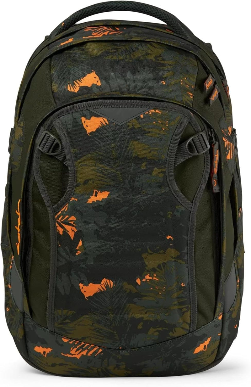 satch match Schulrucksack ergonomisch, erweiterbar auf 35 Liter, extra Fronttasche Jurassic Jungle -