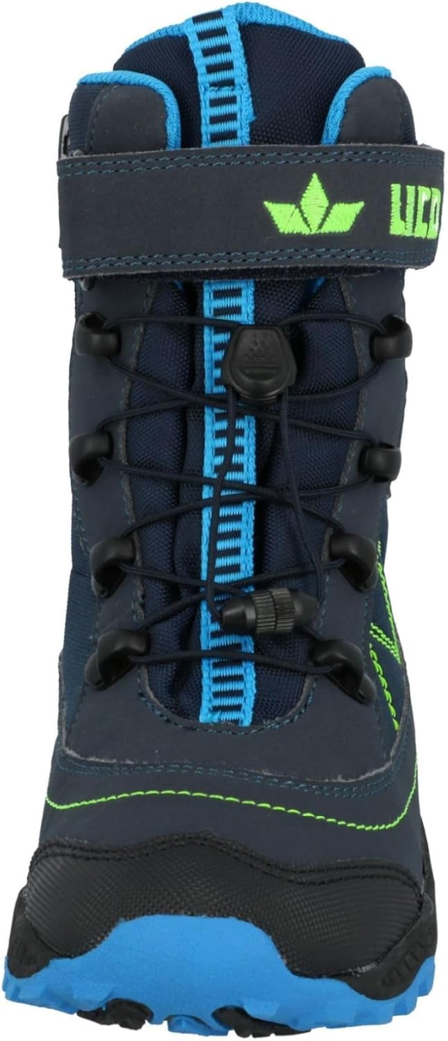 Lico Unisex Kinder Sundsvall Vs Schneestiefel 25 EU Marine Blau Lemon, 25 EU Marine Blau Lemon