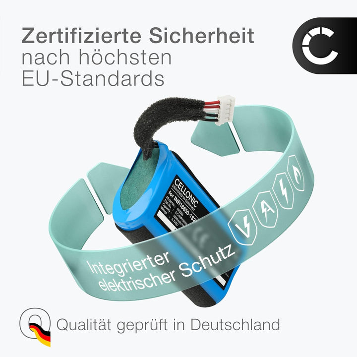 CELLONIC, Lautsprecherakku kompatibel mit Teufel ROCKSTER GO 2 (5200mAh, 3.7V) Ersatzakku GSP1029102