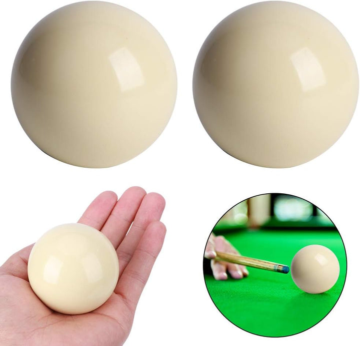 DEWIN Weisse Billardkugeln, 2 Stück Billardtisch Billardspielball Billardtisch Trainingsplatz Spielb