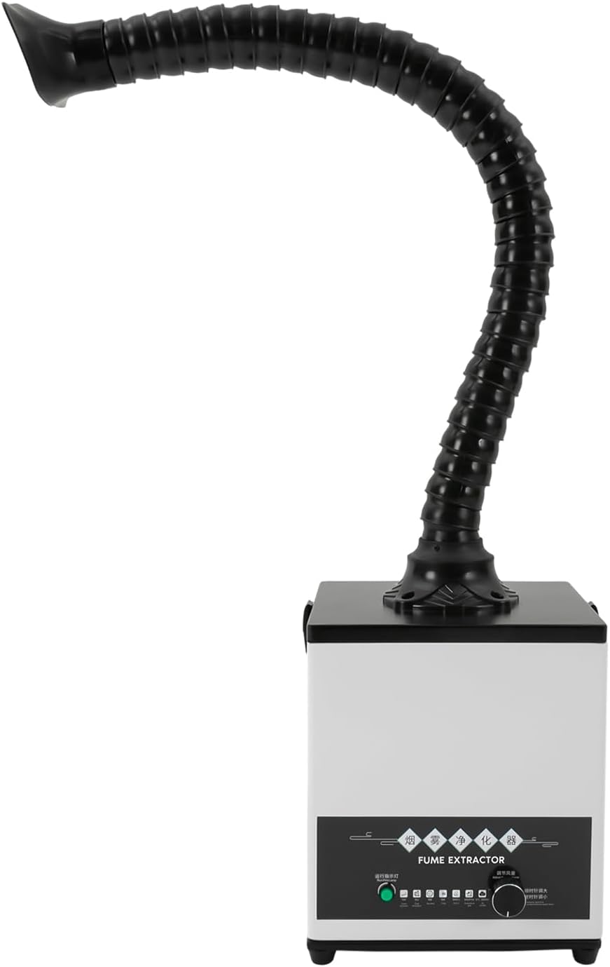 Lötrauchabsorber Lötrauchabsaugung 100W 0-225 m³/h Tragbares Schweissen Mobiler Rauchabzug mit 3-Stu