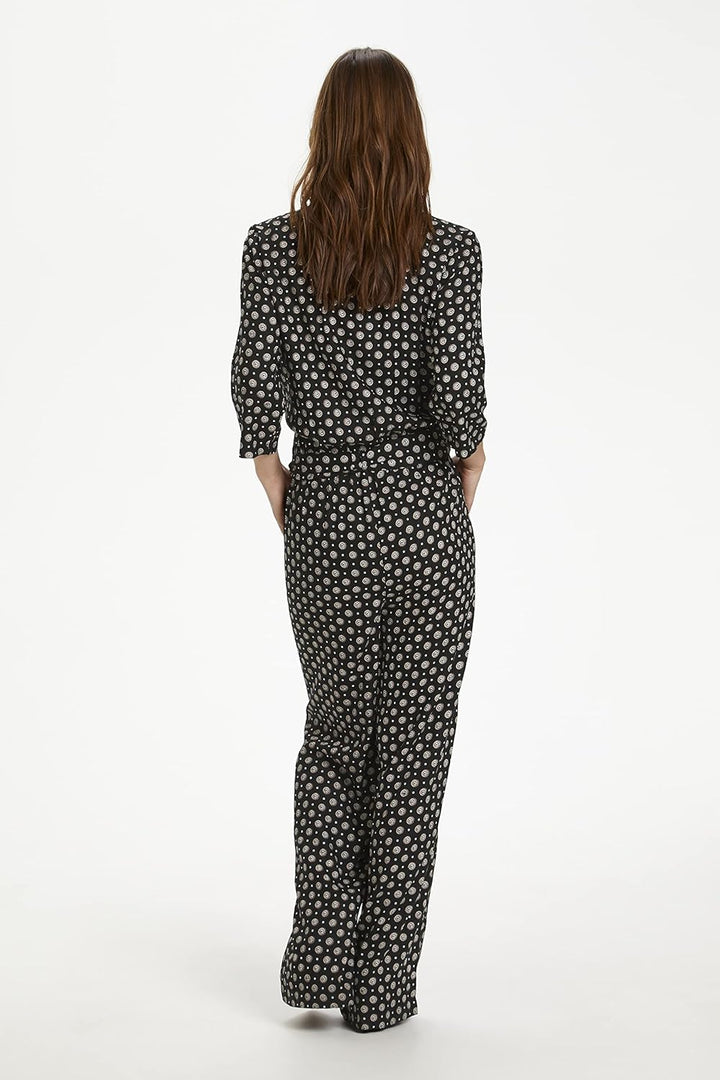 KAFFE Damen Jumpsuit 44 Black Tie/dot AOP, 44 Black Tie/dot AOP