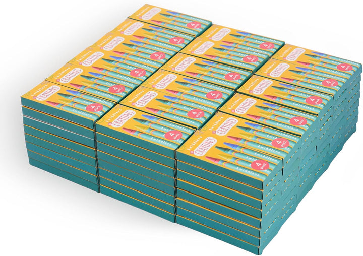 THE TWIDDLERS 144 Boxen Wachsmalstiften, 4 Farben - Gastgeschenke, Mitbringsel, Mitgebsel für Kinder