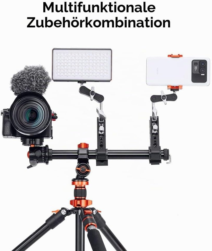 K&F Concept Mittelsaeule Auslegearm Kameraauslegearm 30cm mit Spigot 1/4 Zoll u. 3/8 Zoll Belastbark