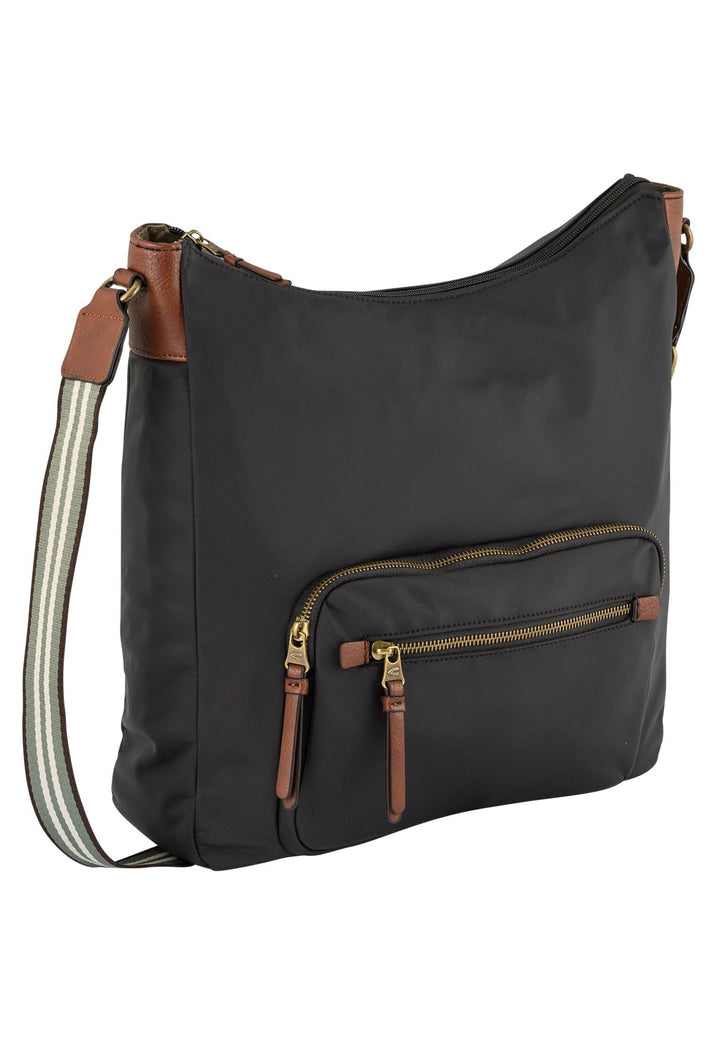 camel active bags Bari Damen Hobo Bag Schultertasche Gross Schwarz Schwarz 35x13x38, Schwarz 35x13x3