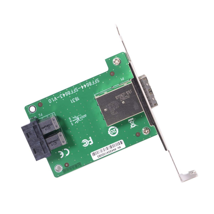 Cablecc Mini SAS HD SFF-8644 auf interne SAS HD SFF-8643 PCBA Buchse Adapter mit Low-Profile-Halteru