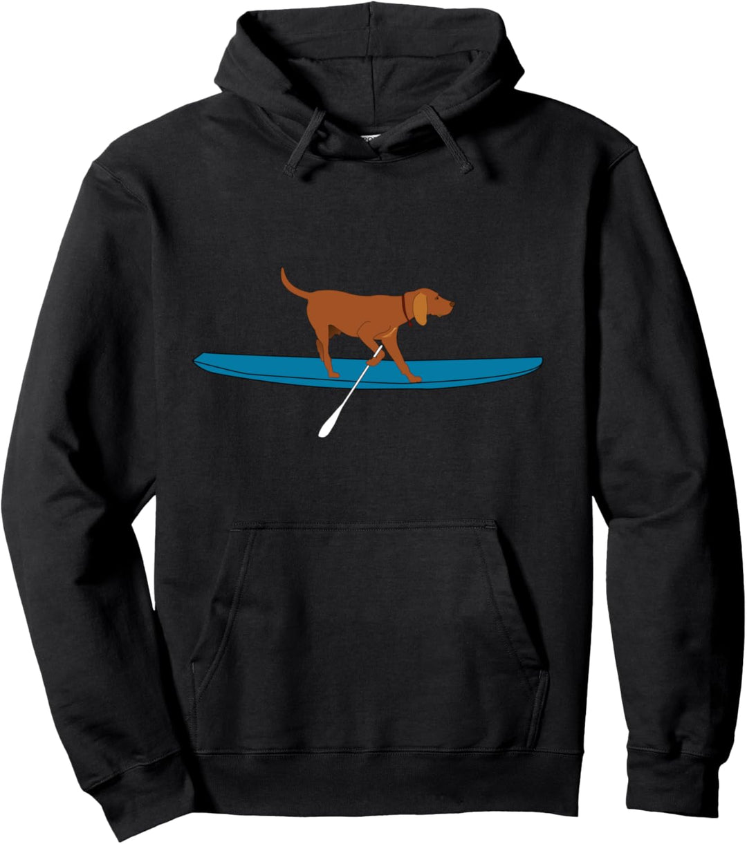 SUP DOG Hund auf Stand Up Paddle Pullover Hoodie