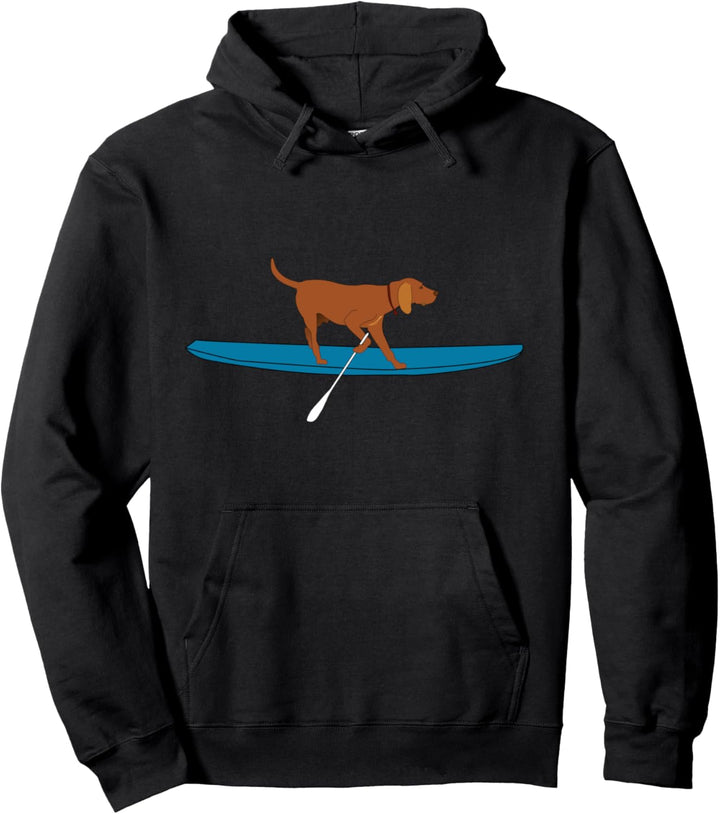 SUP DOG Hund auf Stand Up Paddle Pullover Hoodie