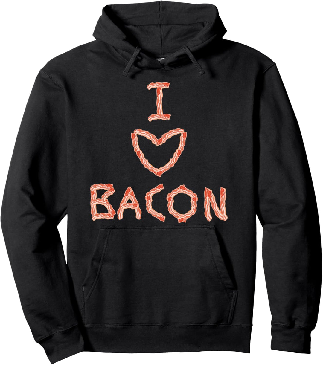 I love bacon bacon font Pullover Hoodie