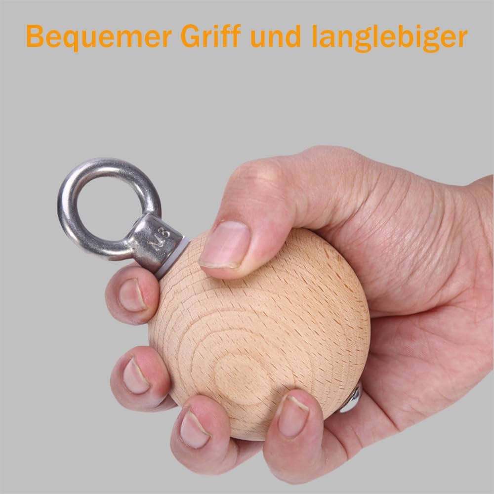 Griffbälle für Klimmzüge，Holz Klimmzugbälle，Trainingsset mit Klettergriffen，Armkrafttrainer，Griffkra