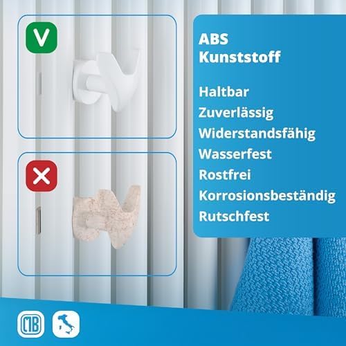 LH 1 Paar VIP-Handtuchhalter ohne Bohren für das Badezimmer, selbstschraubend am Röhrenheizkörper, o