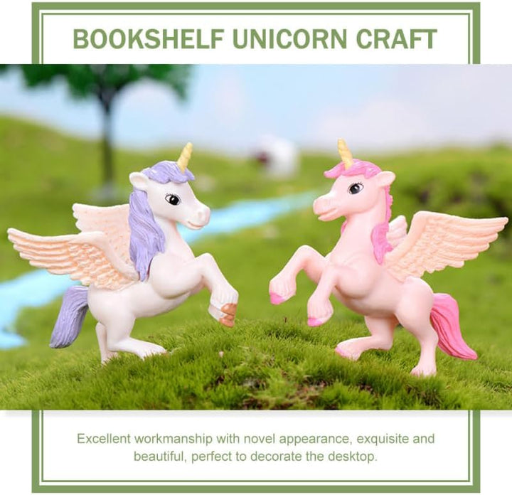 jojofuny 6st Pegasus-Einhorn Harz Mini Kleine Einhorn-skulptur Einhorn-Party Begünstigt Einhorn Kuch