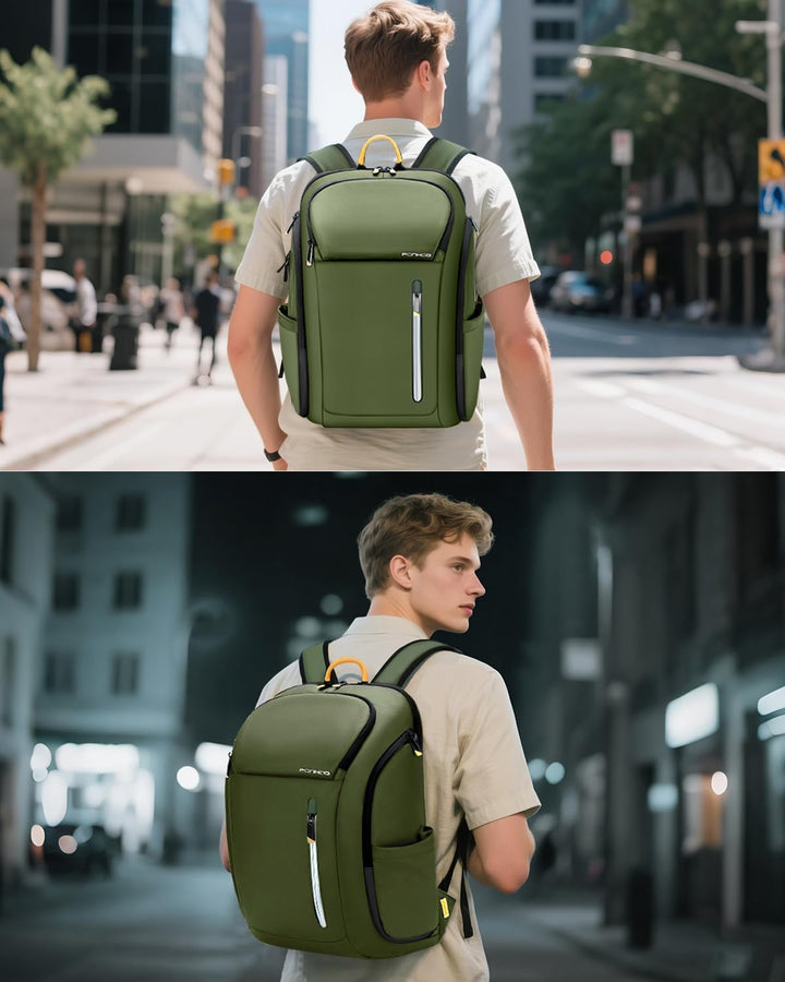 Ponhog Rucksack Herren, Gross Laptop Rucksack 17 Zoll, Reiserucksack mit Anti Diebstahl Computerfach