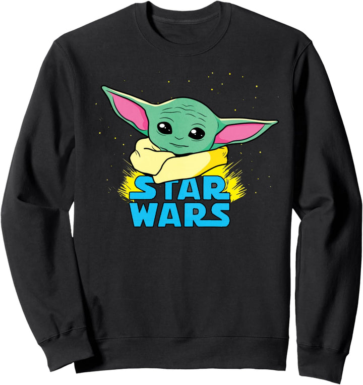 Star Wars The Mandalorian The Child Comic Book Illustration Sweatshirt