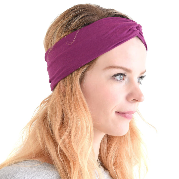 CHARM Herren Japanisch Bandana Stirnband - Damen Headband Haar Band Sport Helllila, Helllila