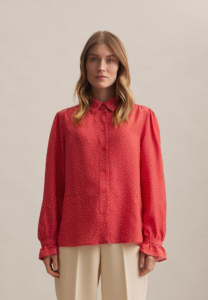 Seidensticker Damen Regular Fit Langarm Bluse 34 Koralle, 34 Koralle