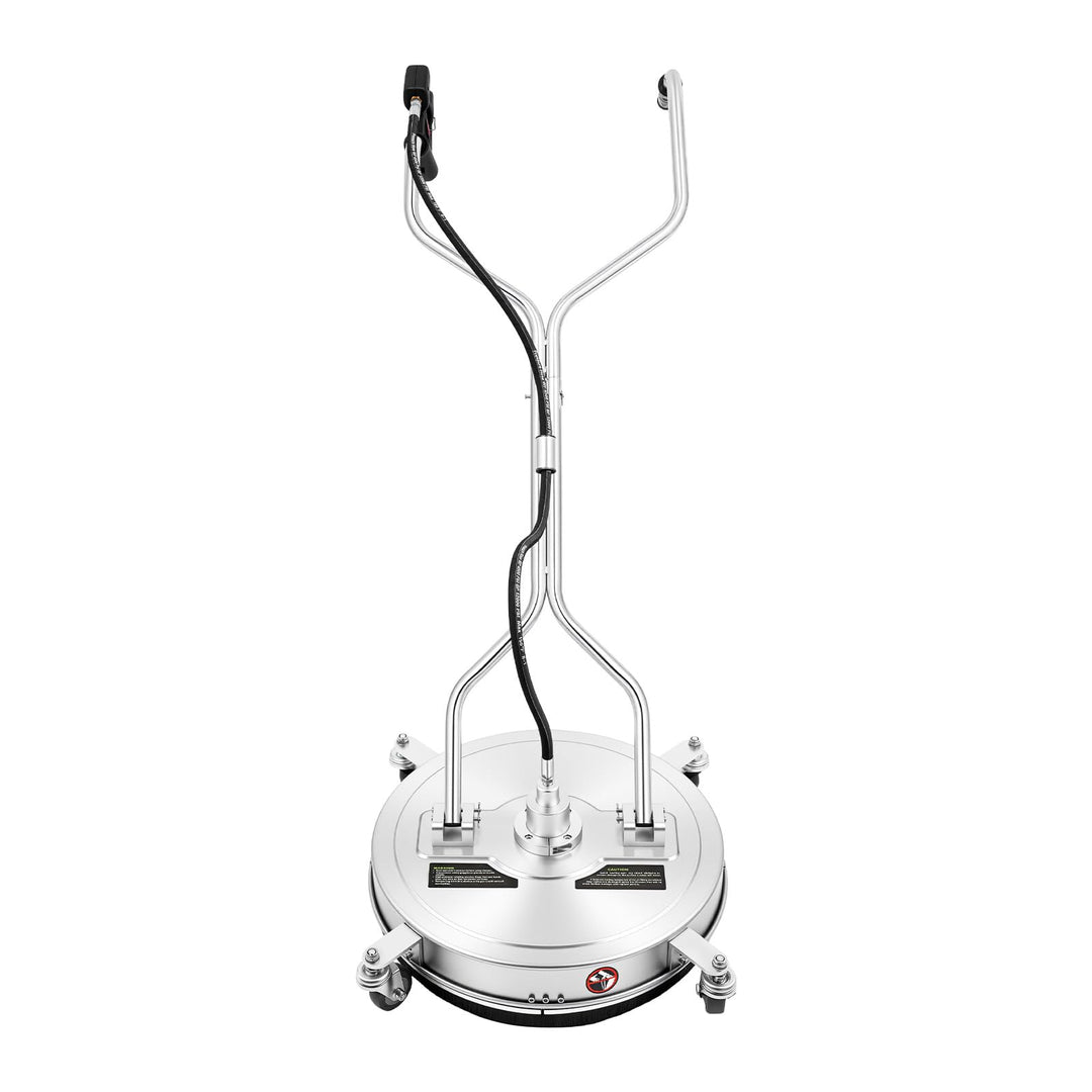 4500PSI 20 Zoll Edelstahl Scheibenreiniger handgeführt Hochdruck Oberflächenreiniger 25° Doppeldüse