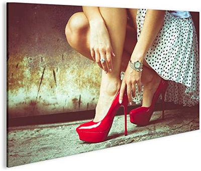 islandburner Bild Bilder auf Leinwand Petticoat und Heels Retro 1p XXL Poster Leinwandbild Wandbild