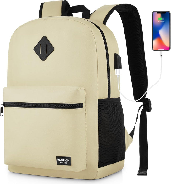 YAMTION Rucksack Herren und Damen,Rucksack Schule,Schulrucksack Jungen Teenager Schulranzen Mädchen