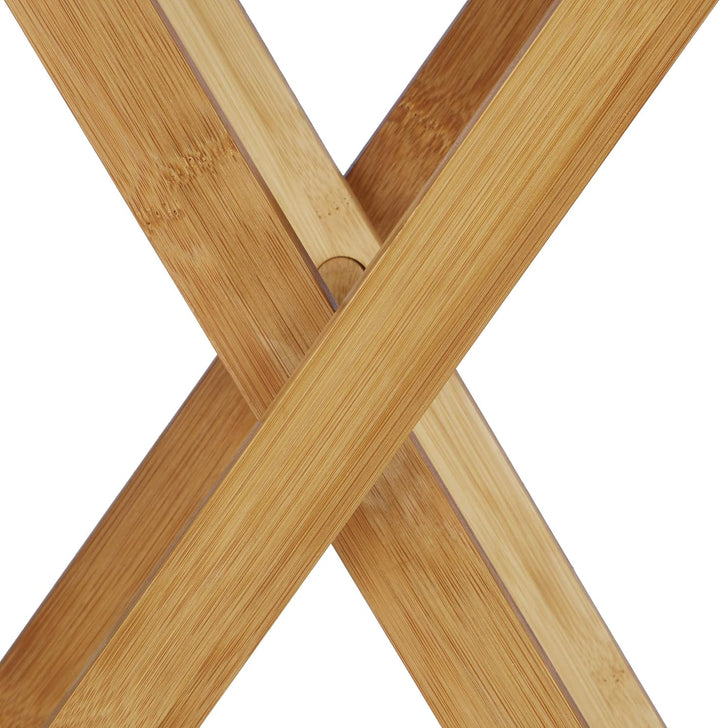 Relaxdays Beistelltisch klappbar, Bambus Holz, Klapptisch klein, rechteckig, HBT: ca. 52 x 40 x 31 c