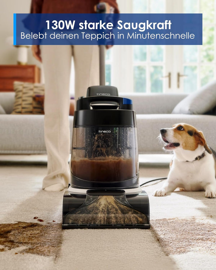 Tineco CARPET ONE Cruiser Teppichreiniger Nasssauger, Smartes Polsterreiniger Waschsauger mit 3-Stuf