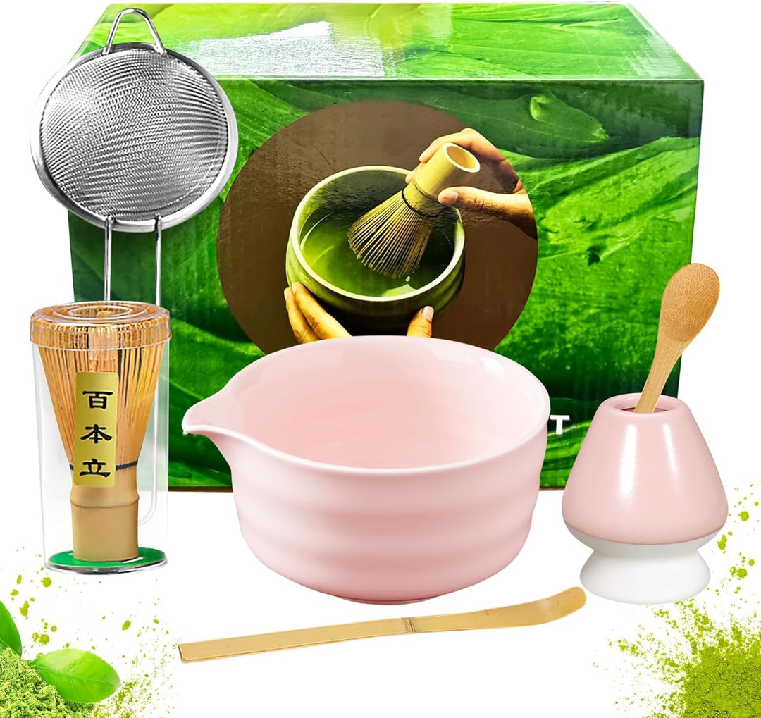 Simsky Matcha set, Japanisches Tee-Set, Matcha-Schale, Schaufel, Sieb, Matcha-Besenhalter, Matcha-Be