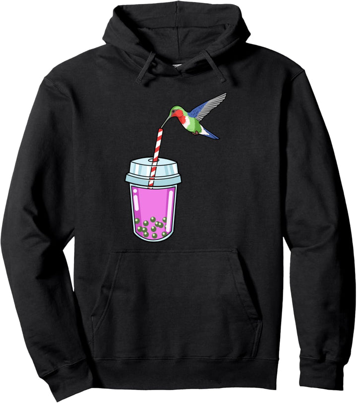 Bubble Tea Hoodie Frauen Kolibri Geschenk Boba Bubble Tea Pullover Hoodie