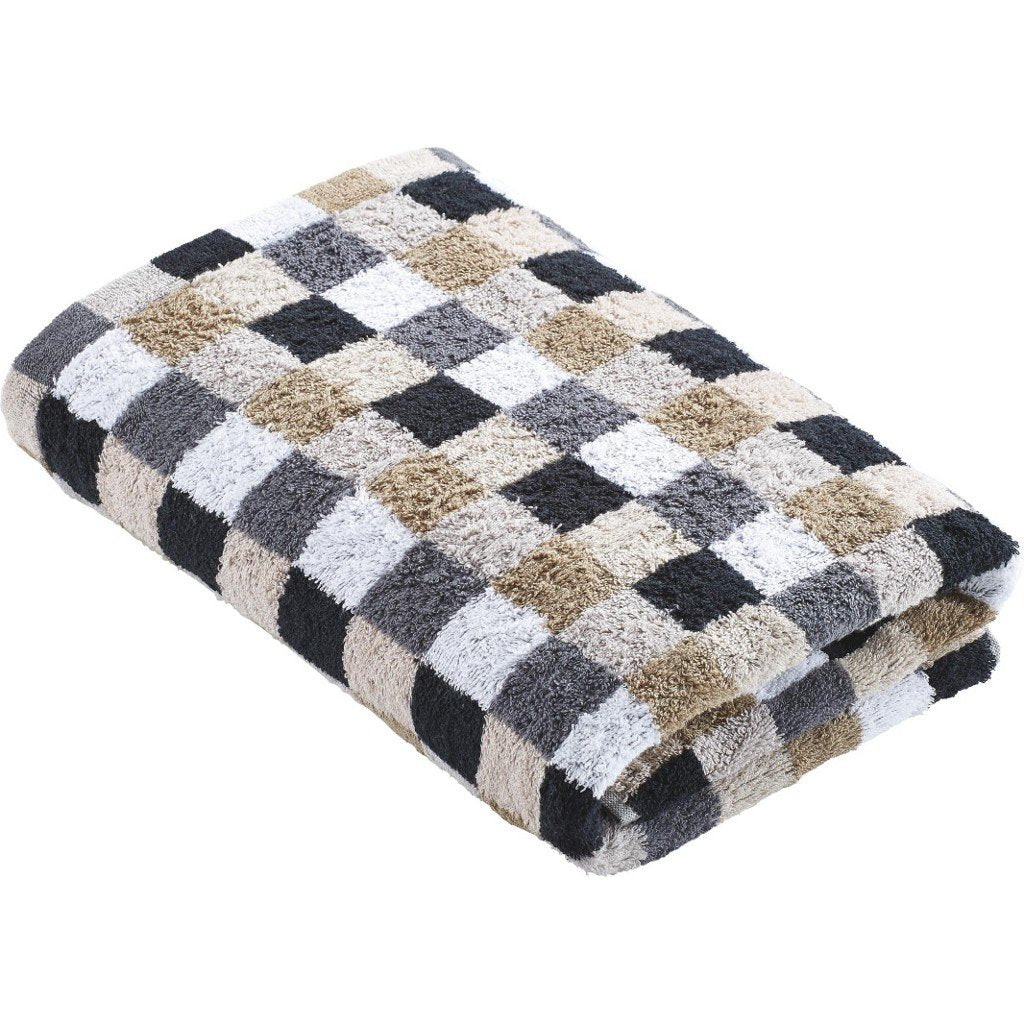 Cawö Duschtuch Lifestyle Karo 7047 kiesel - 37 Grösse 70 x 140 Duschtuch 70 x 140 cm, Duschtuch 70 x