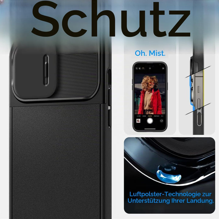 Spigen Optik Armor MagFit Hülle Kompatibel mit iPhone 14 Pro Max -Schwarz, Schwarz