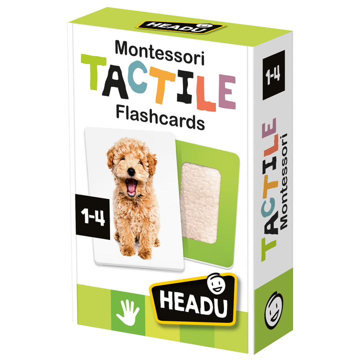 Headu - Flashcards Tactile Montessori - Lernspiel für Kinder von 1 bis 4 Jahren Single, Single