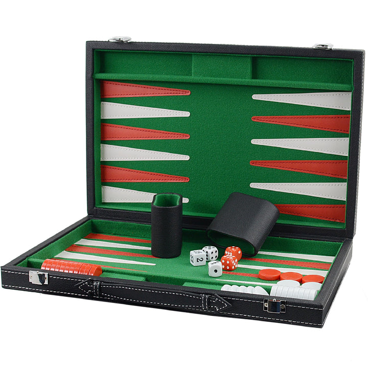 Backgammon Set 15" Klassisches Backgammon Brettspiel Tragbares Reise Strategie Backgammon Spiel Set