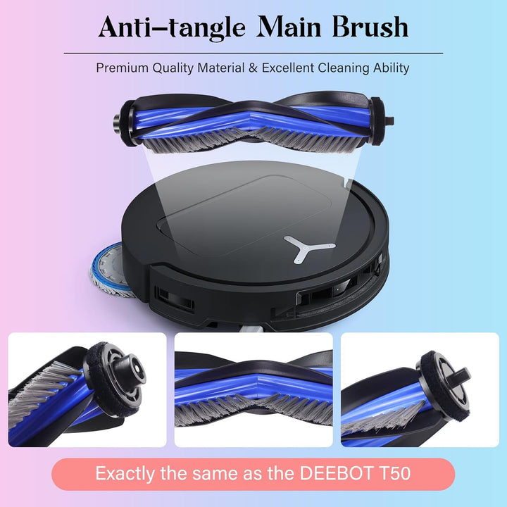 VIEWALL T50 Zubehör für Ecovacs Deebot T50 Pro Omni/T50 Omni/T50 Omni Gen2 Staubsauger,1 Hauptbürste