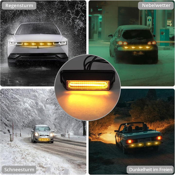 Justech 9cm COB Warnlicht Stroboskoplicht Warnung Beacon Blinklichter Blitzmodul Notfall Licht Achtu