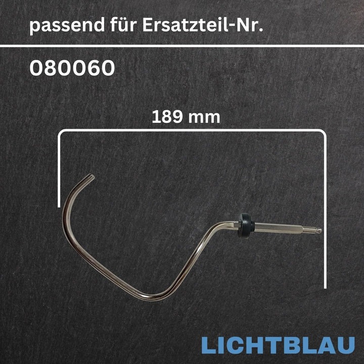LICHTBLAU Knethaken 2666 für Küchenmaschine Bosch I Ersatz Knethaken 00080060 passend für Bosch MUM4