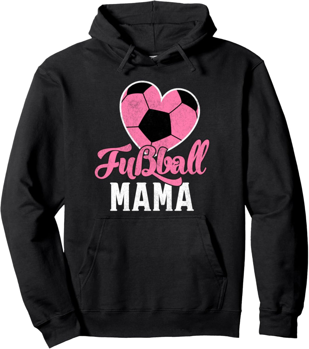 Vintage Fussball Mama Herz Retro Fussballer Pullover Hoodie